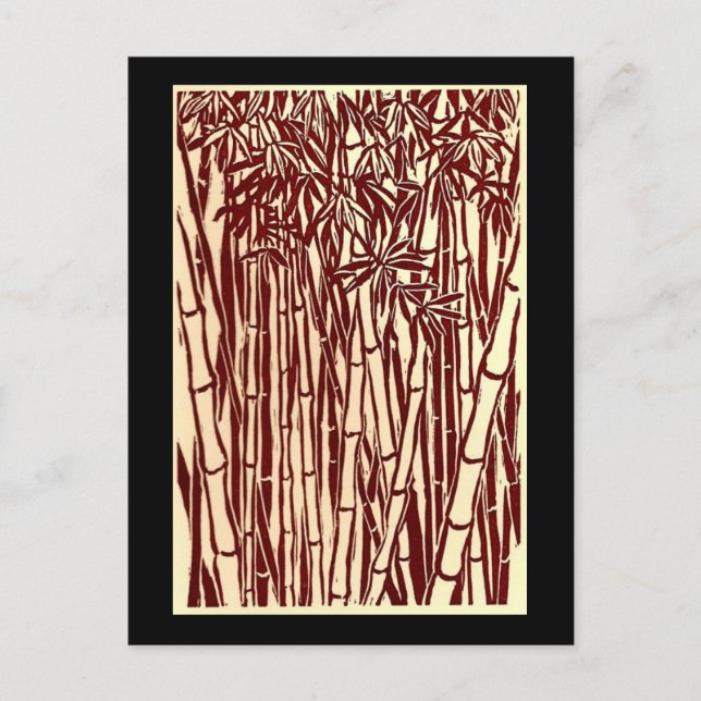 Bambus Postkarte (Vorderseite)