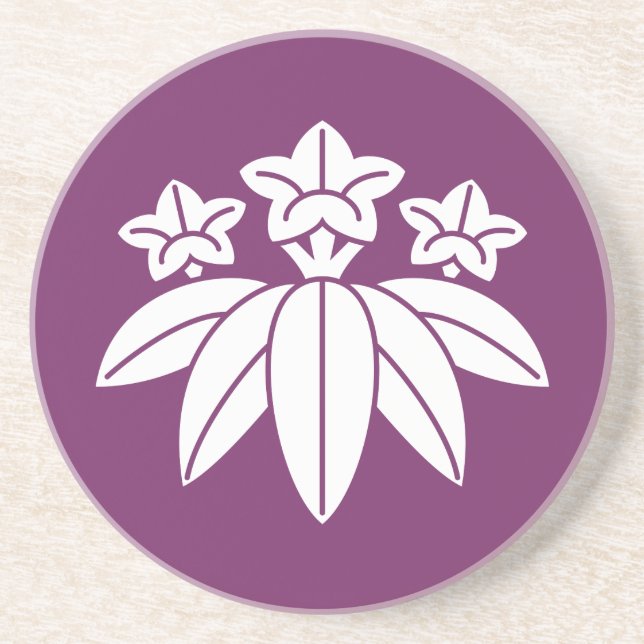 Bambus-Stil-Enzian Getränkeuntersetzer (Vorne)