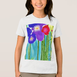 Bambus und Hibiskus Tri-Blend Shirt