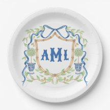 Bambus und Olivenöl Topiary Wappen | Monogramm
