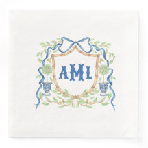 Bambus und Olivenöl Topiary Wappen | Monogramm