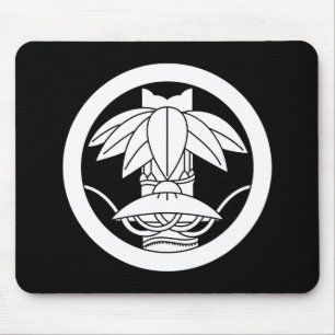 Bambus und Sitzhut im Kreis Mousepad