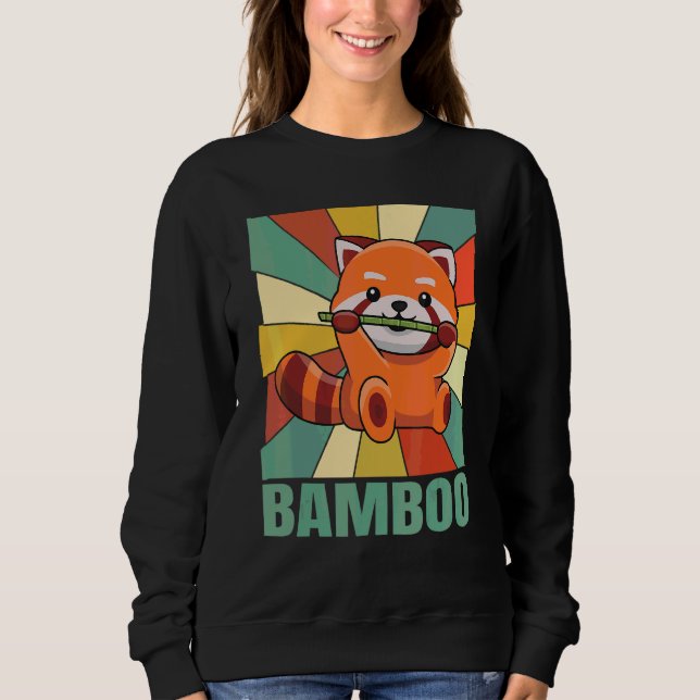 Bambus-Zitat für einen roten Panda-Experten Sweatshirt (Vorderseite)