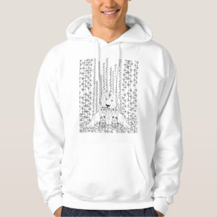 Bambuspanda-Gekritzel Hoodie