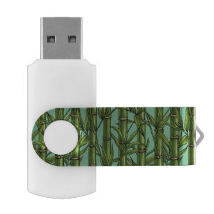 Bambuswald auf hellblau USB stick
