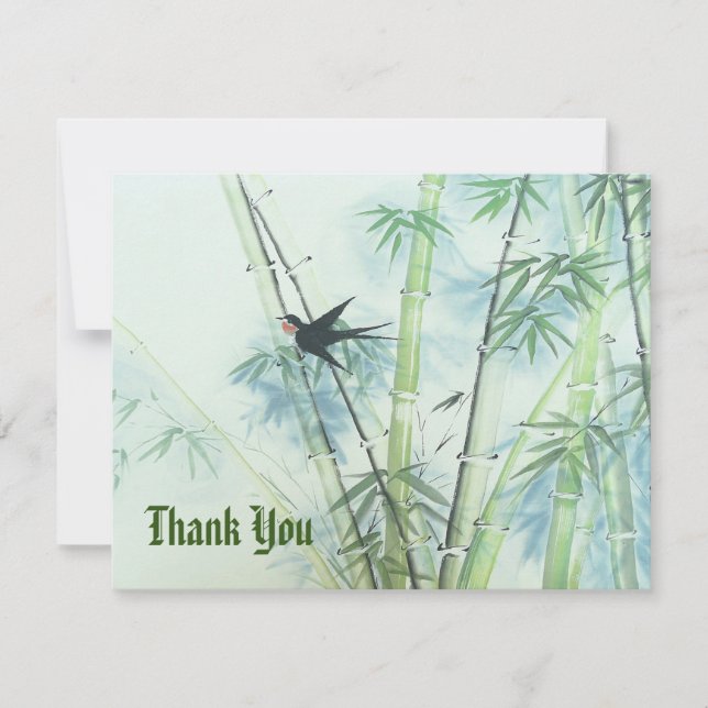 Bambuswald - grün karte (Vorderseite)