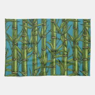 Bambuswald in blau geschirrtuch