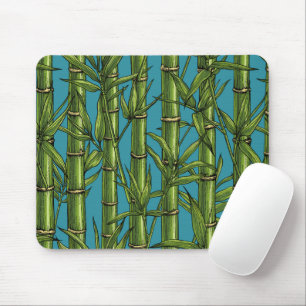 Bambuswald in blau mousepad