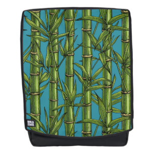 Bambuswald in blau rucksack