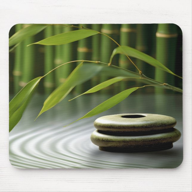 Bambuswald Ruhe Friedliche Natur Mousepad (Vorne)