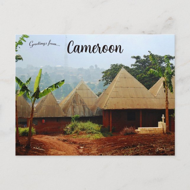Bamileke Village in Westkamerun Postkarte (Vorderseite)