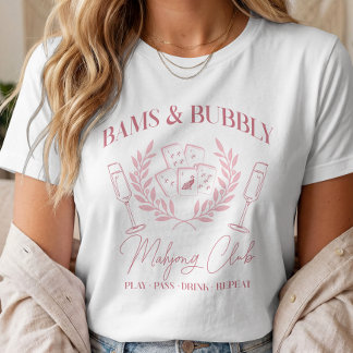 Bams und Bubbly Mahjong Sozialclub T-Shirt