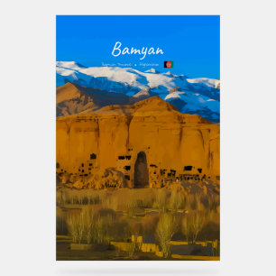 Bamyan, Afghanistan - Buddha-Kliffental Acrylschild