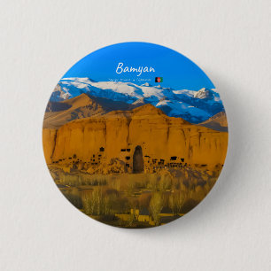 Bamyan, Afghanistan - Buddha-Kliffental Button