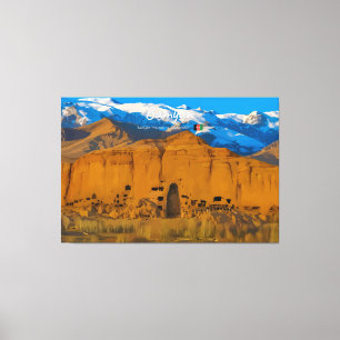 Bamyan, Afghanistan - Buddha-Kliffental Leinwanddruck