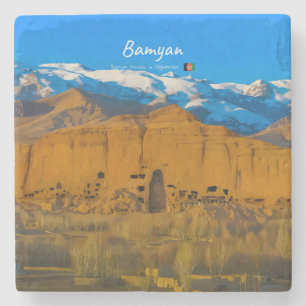 Bamyan, Afghanistan - Buddha-Kliffental Steinuntersetzer