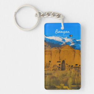 Bamyan, Afghanistan - Buddha-Klippen-Tal Slim Schlüsselanhänger