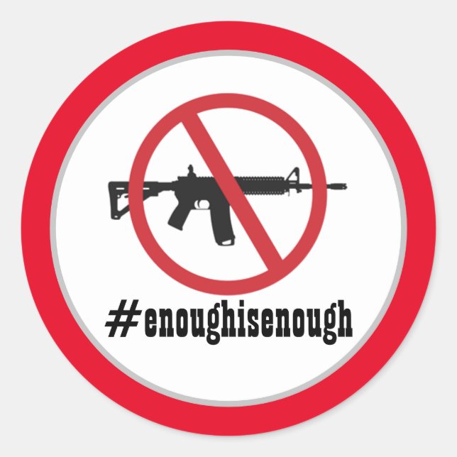 Ban AR-15 reicht aus Runder Aufkleber (Vorderseite)