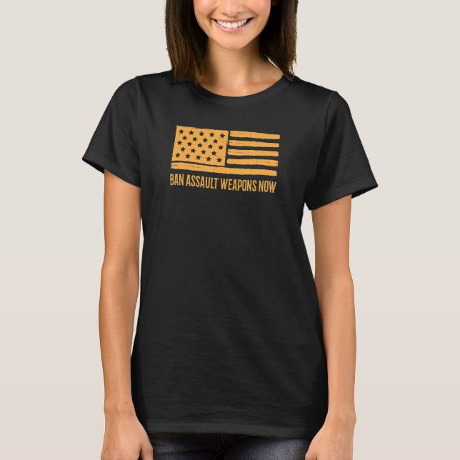 Ban Assault-Waffen jetzt Waffen-Kontrolle-Aktivist T-Shirt (Vorderseite)
