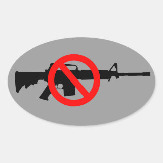 Ban Assault Waffen Ovaler Aufkleber