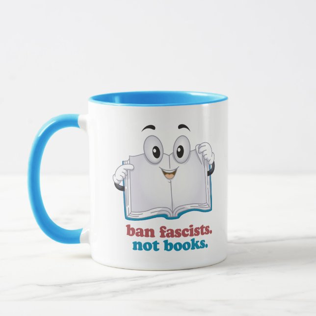 Ban Faschisten keine Bücher Tasse (Links)