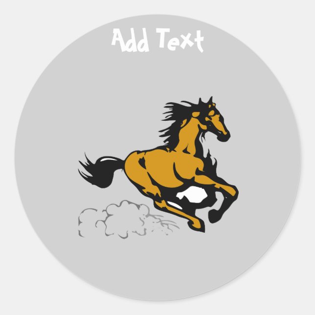 Ban Horse Racing personalisiert Runder Aufkleber (Vorderseite)