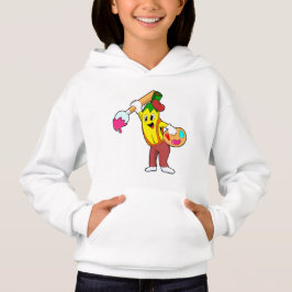 Banana als Maler mit Pinsel Hoodie