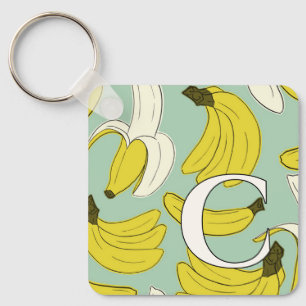 Banana-anfängliche Schlüsselkette Schlüsselanhänger