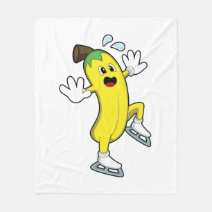 Banana at Ice Skaten mit Ice-Skaten.PNG Fleecedecke