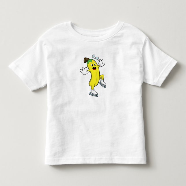 Banana at Ice Skaten mit Ice-Skaten.PNG Kleinkind T-shirt (Vorderseite)