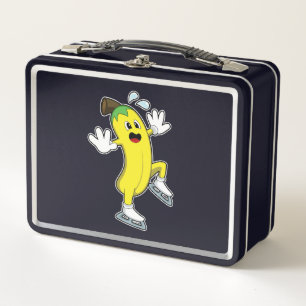 Banana at Ice Skaten mit Ice-Skaten.PNG Metall Brotdose