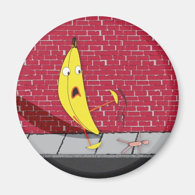 Banana-Ausrutschen auf einem persönlichen Magnet (Vorne)