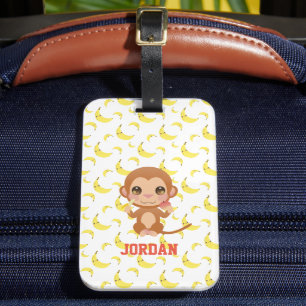 Banana Baby Monkey Happy Birthday Gepäckanhänger