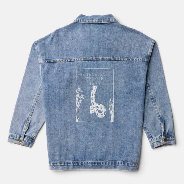Banana Ball Python Chinesische Hanzi Züchter Banan Jeansjacke (Rückseite)