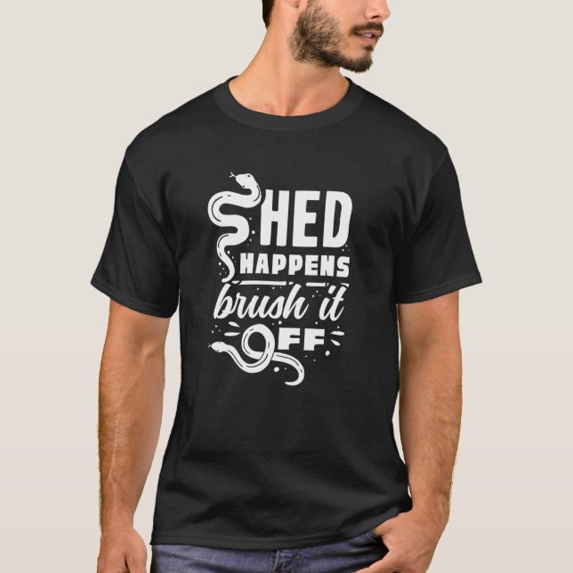 Banana Ball Python Herpetologe Shed passiert Brus T-Shirt (Vorderseite)