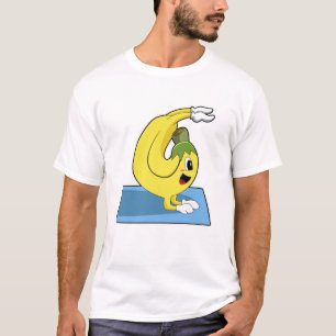 Banana bei Yoga auf Yoga-Matte T-Shirt