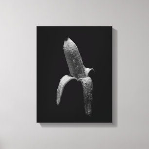 Banana Black und White Portrait Leinwanddruck