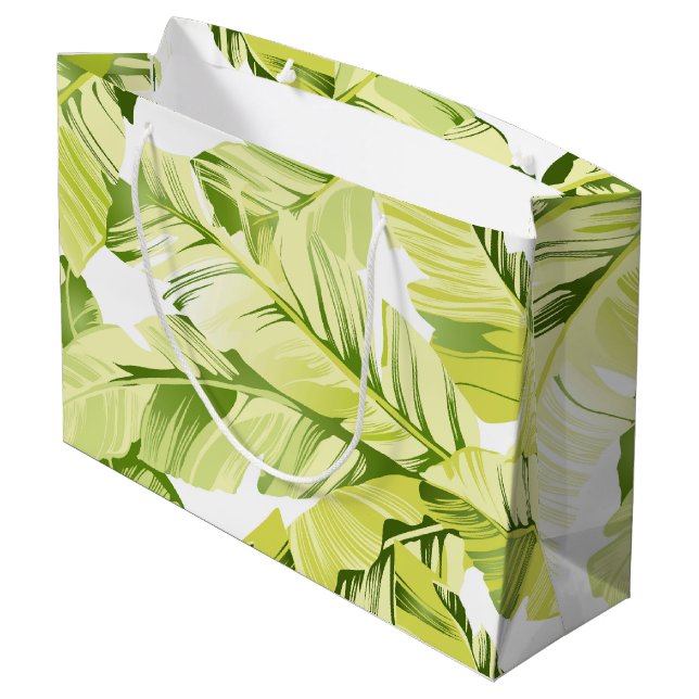 Banana-Blätter 4 Große Geschenktüte (Rückseite Schrägansicht)