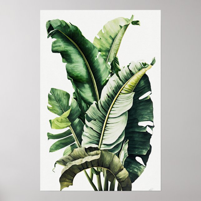 Banana Blätter Art Print Poster (Vorne)