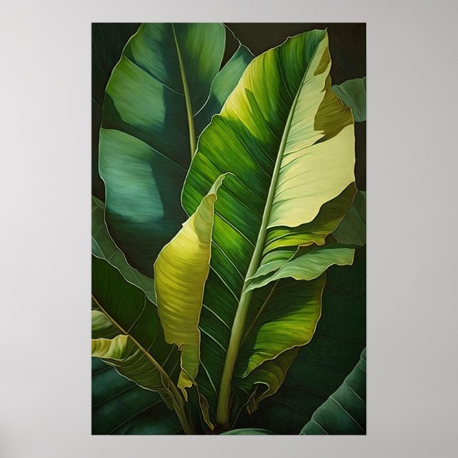 Banana Blätter Art Print Poster (Vorne)