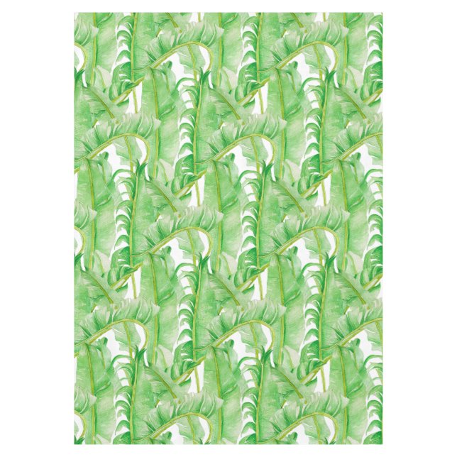 Banana-Blätter auf einem Tablecloth Tischdecke (Vorderseite)