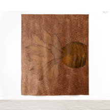 Banana-Blätter Kupfer-Look Tapest