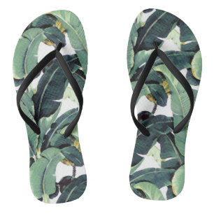Banana Blätter Palm Tropical Slim Strap Flip Flops