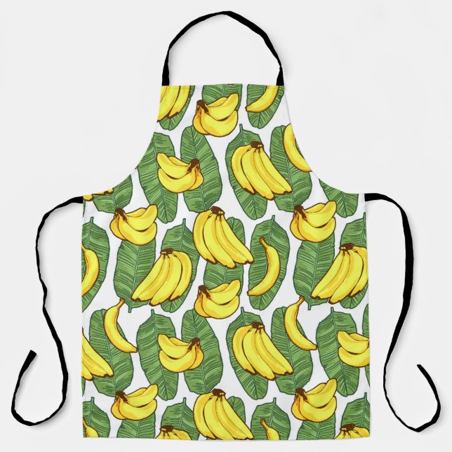 Banana-Blätter: tropisches Fruchtmuster Schürze (Vorderseite)