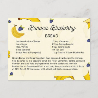 Banana Blue Berry Bread Rezept Postkarte