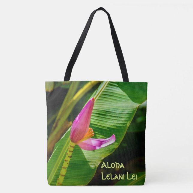 Banana Blume Hawaiian Monogram Beach Bag Tasche (Vorderseite)