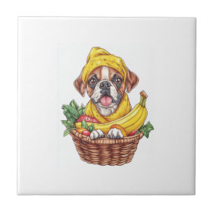 Banana Boxer � Lustiger Frucht Hund Fliese