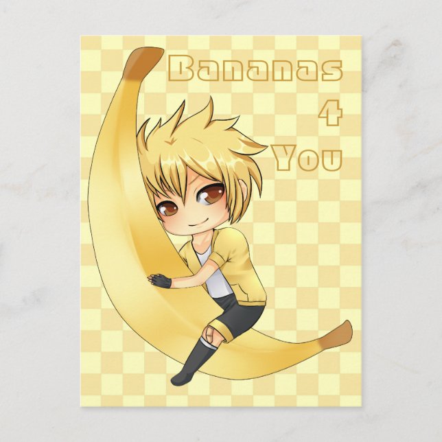 Banana Boy chibi Postkarte (Vorderseite)