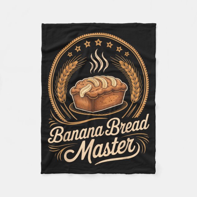 Banana Bread Master Baker Chef Humor Fall Baking L Fleecedecke (Vorderseite)