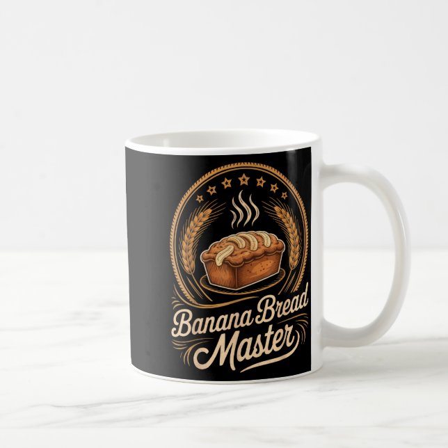 Banana Bread Master Baker Chef Humor Fall Baking L Kaffeetasse (Rechts)